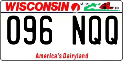 WI license plate 096NQQ