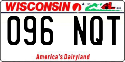 WI license plate 096NQT