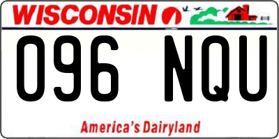 WI license plate 096NQU