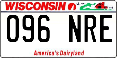WI license plate 096NRE