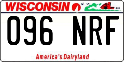 WI license plate 096NRF