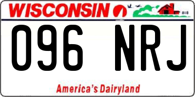 WI license plate 096NRJ