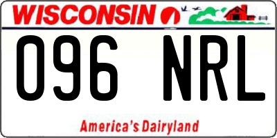 WI license plate 096NRL
