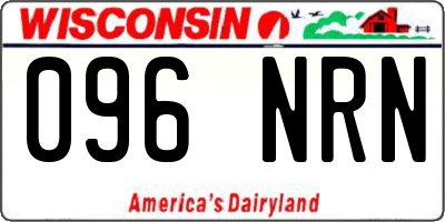 WI license plate 096NRN