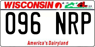 WI license plate 096NRP