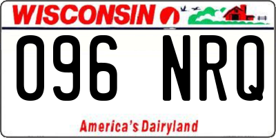 WI license plate 096NRQ