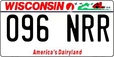 WI license plate 096NRR