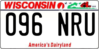 WI license plate 096NRU