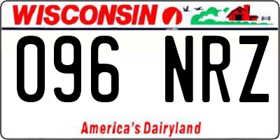 WI license plate 096NRZ