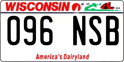 WI license plate 096NSB
