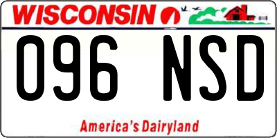 WI license plate 096NSD