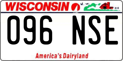 WI license plate 096NSE