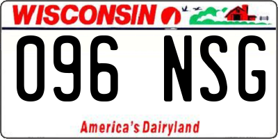 WI license plate 096NSG
