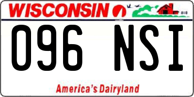 WI license plate 096NSI