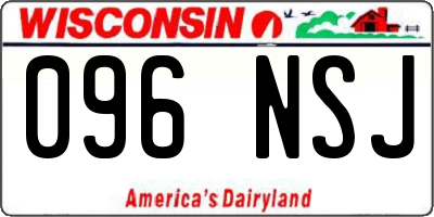 WI license plate 096NSJ