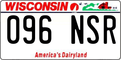 WI license plate 096NSR