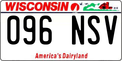WI license plate 096NSV