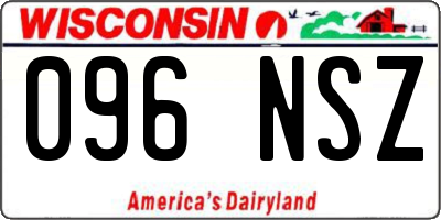 WI license plate 096NSZ