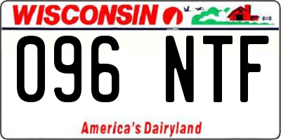 WI license plate 096NTF