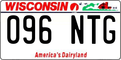 WI license plate 096NTG
