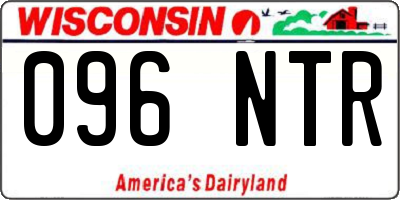 WI license plate 096NTR