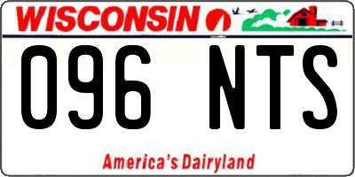 WI license plate 096NTS