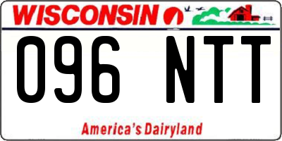 WI license plate 096NTT