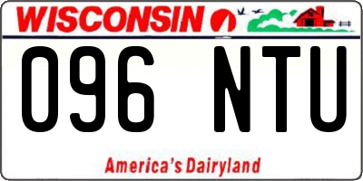 WI license plate 096NTU
