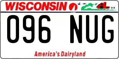 WI license plate 096NUG