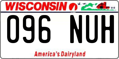 WI license plate 096NUH