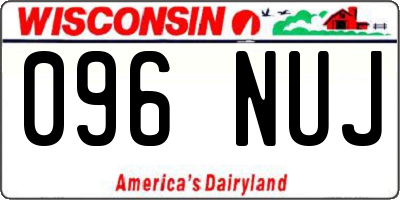 WI license plate 096NUJ