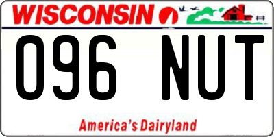 WI license plate 096NUT