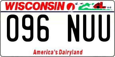 WI license plate 096NUU