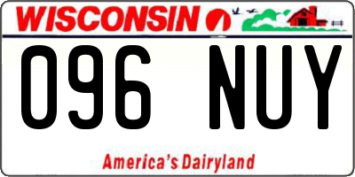 WI license plate 096NUY