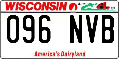 WI license plate 096NVB