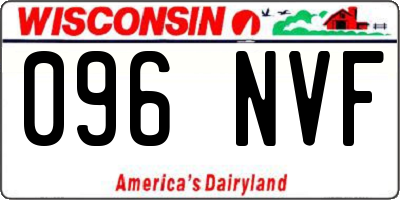 WI license plate 096NVF