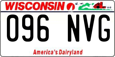 WI license plate 096NVG