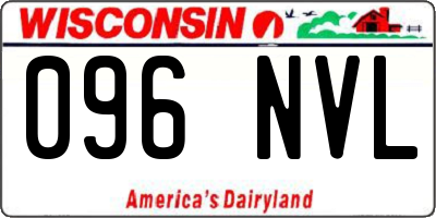 WI license plate 096NVL