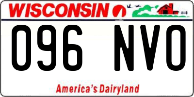 WI license plate 096NVO