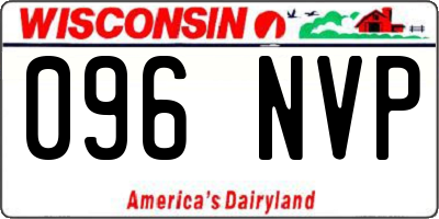 WI license plate 096NVP