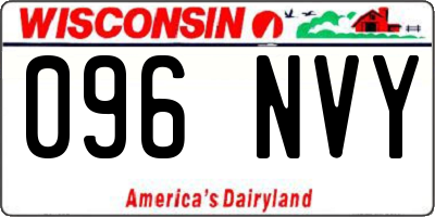 WI license plate 096NVY