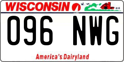 WI license plate 096NWG