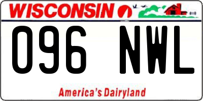 WI license plate 096NWL