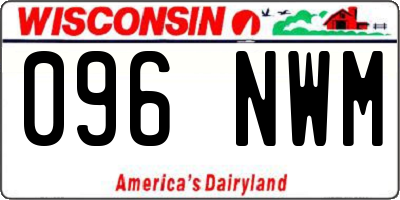 WI license plate 096NWM