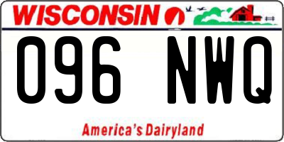 WI license plate 096NWQ