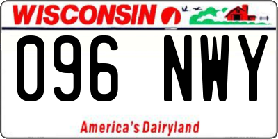 WI license plate 096NWY
