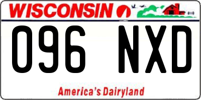 WI license plate 096NXD