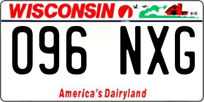 WI license plate 096NXG