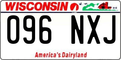 WI license plate 096NXJ
