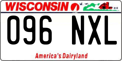 WI license plate 096NXL